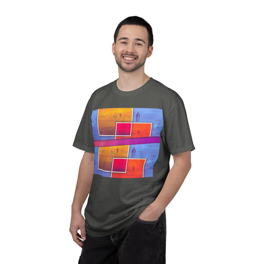 Picnic In The Park With You By Kevin Quinn -Abstract Sunset Blocks Urban Architecture Atlanta T-Shirt