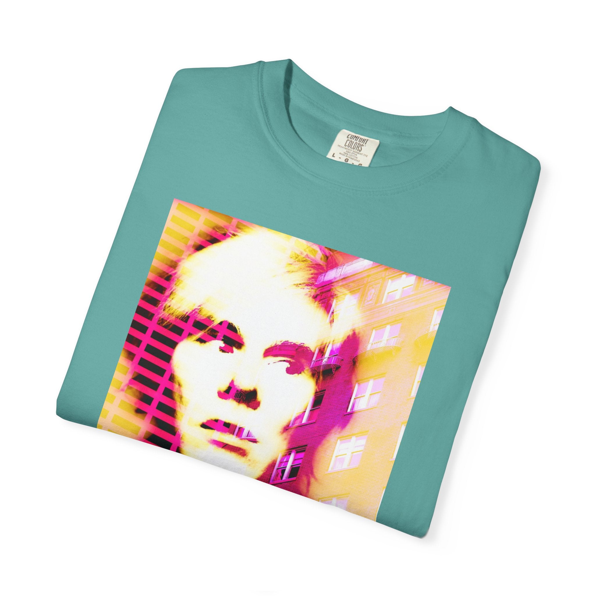 Building With Andy By Kevin Quinn -Pop Architecture Modern Urban Portrait T-Shirt