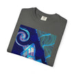 Tiny Dancer By Kevin Quinn   -Urban Modern Abstract Architecture Graphic Tee— Blue Surreal Building Art