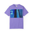 I Think of Her Often By Kevin Quinn -Abstract Urban Architecture Blue Skyscraper with Girl T-Shirt