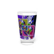 Abstract Art Beer Pint Glass – 16oz Craft Beer Glass – “When We Met” by Kevin Quinn