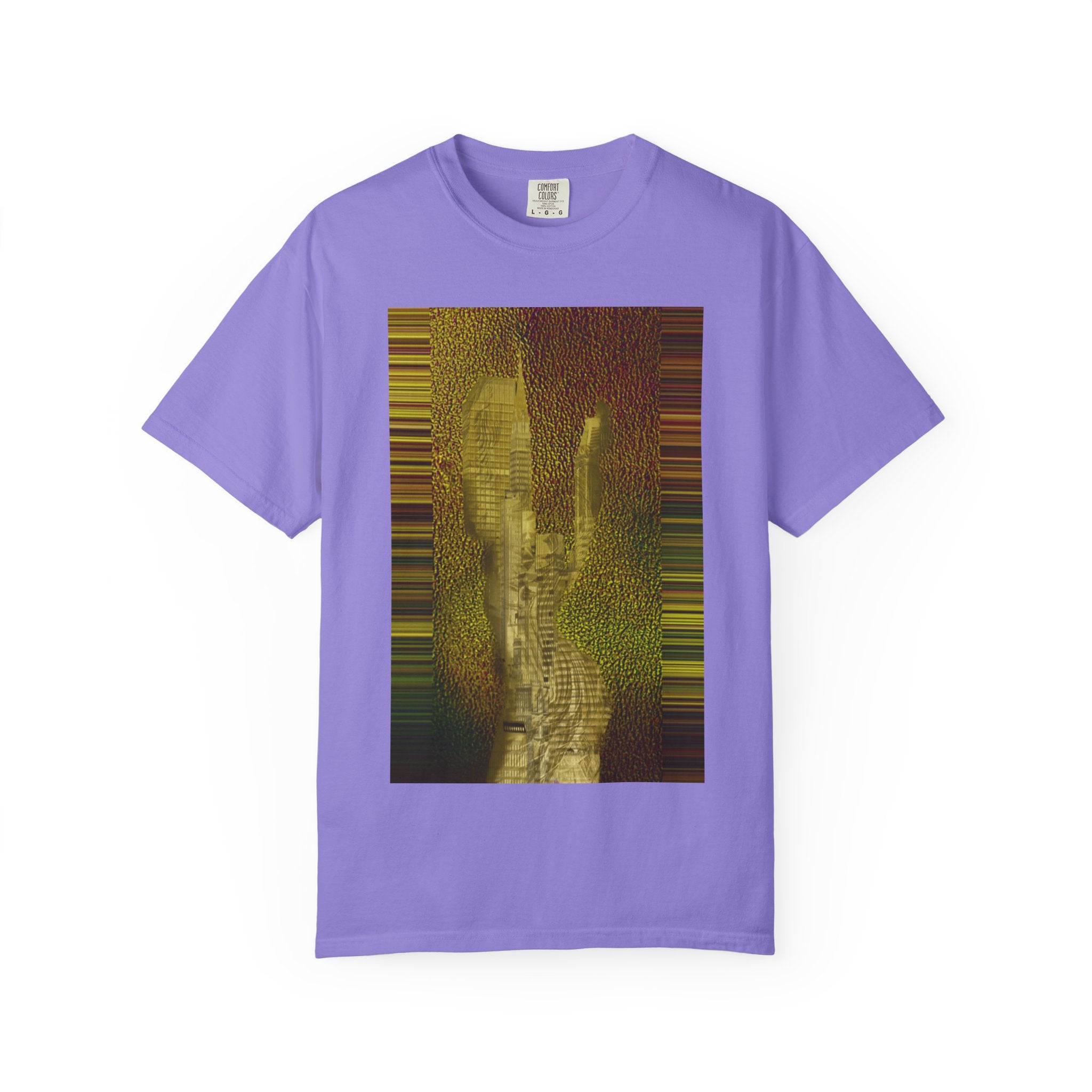 Ava's Search Engine By Kevin Quinn -Abstract Glitch Art T-Shirt with QR Code Back — Techy Urban Graphic Tee