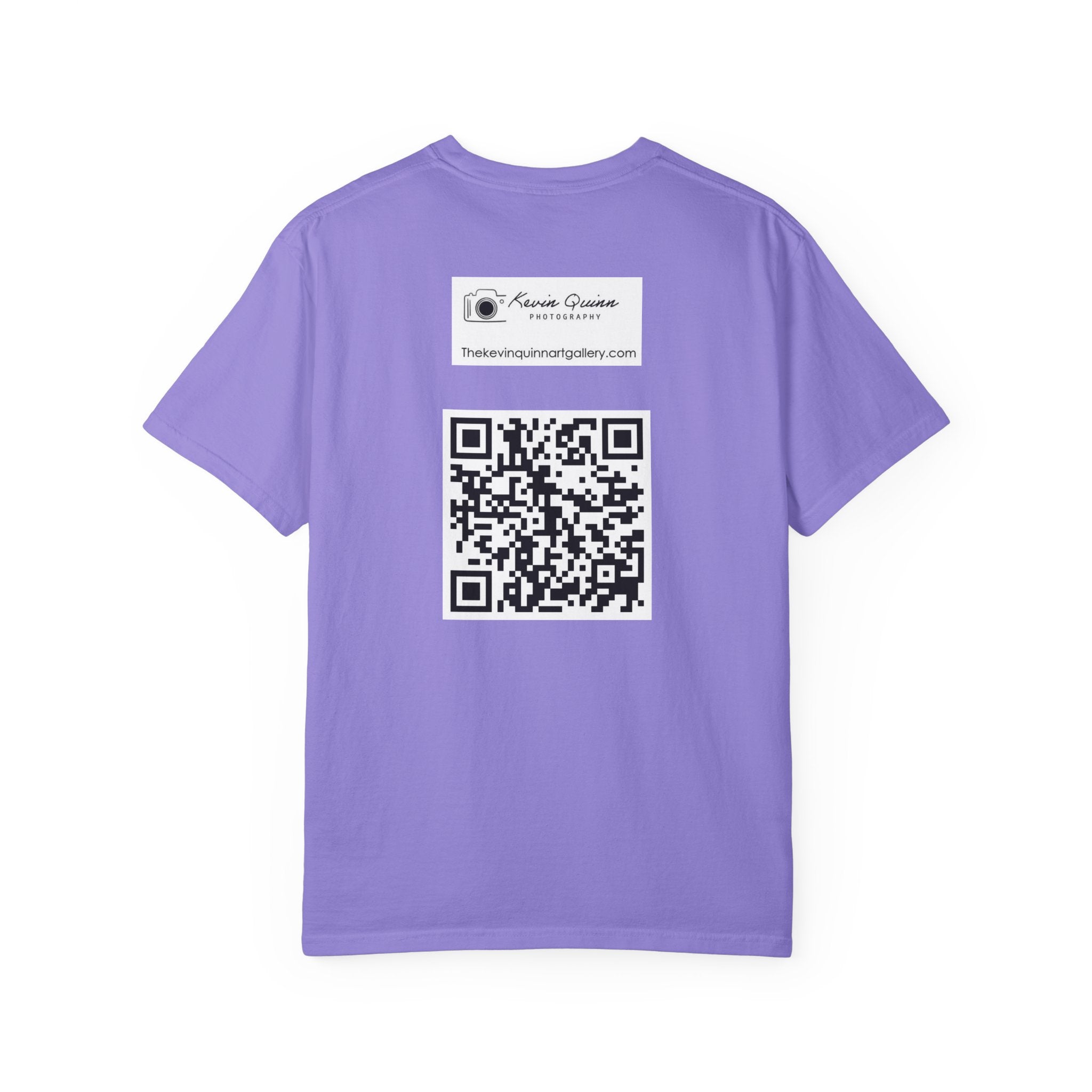 Ava's Search Engine By Kevin Quinn -Abstract Glitch Art T-Shirt with QR Code Back — Techy Urban Graphic Tee