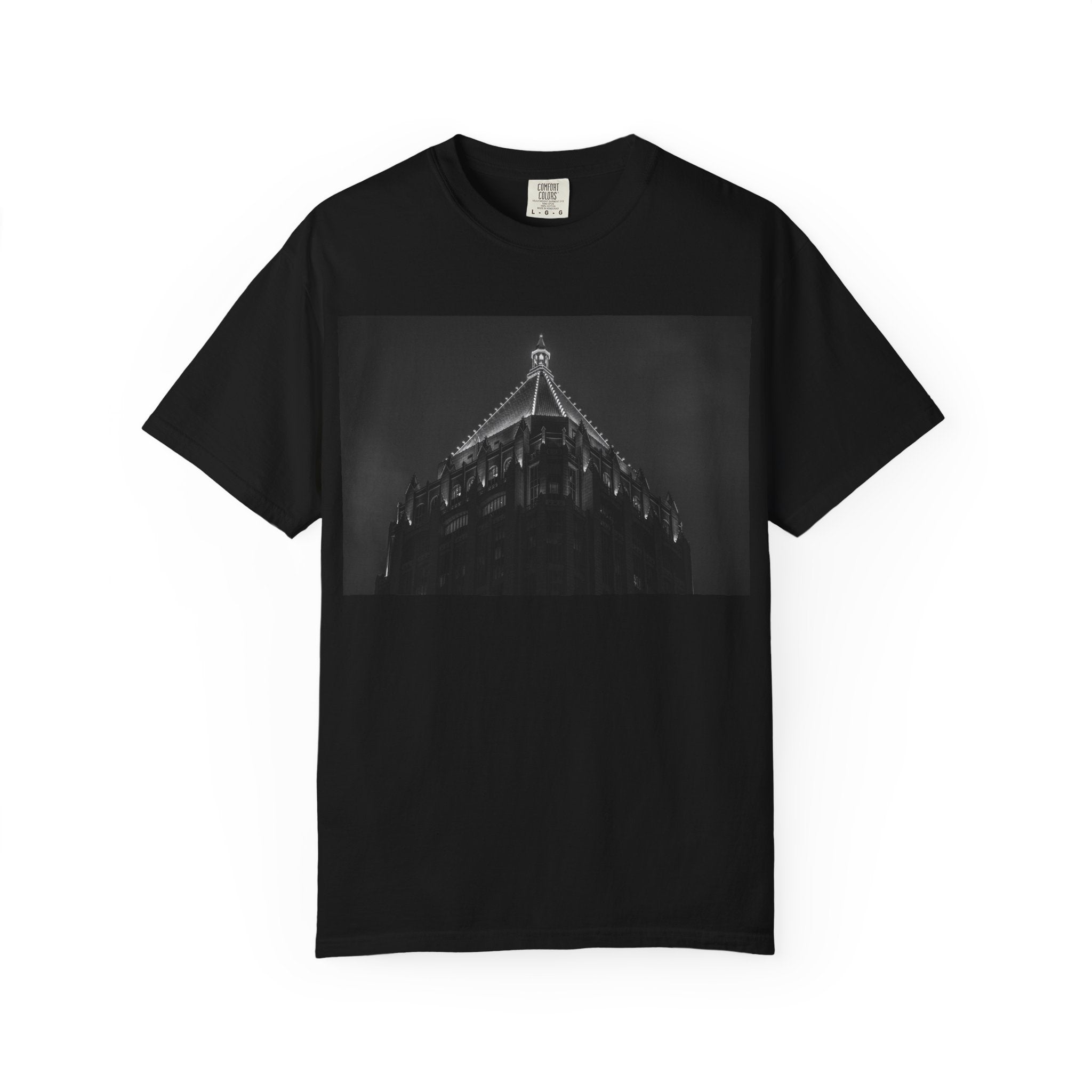 Requiem By Kevin Quinn   -Architectural Nightscape T-Shirt — Gothic Building Photo Tee