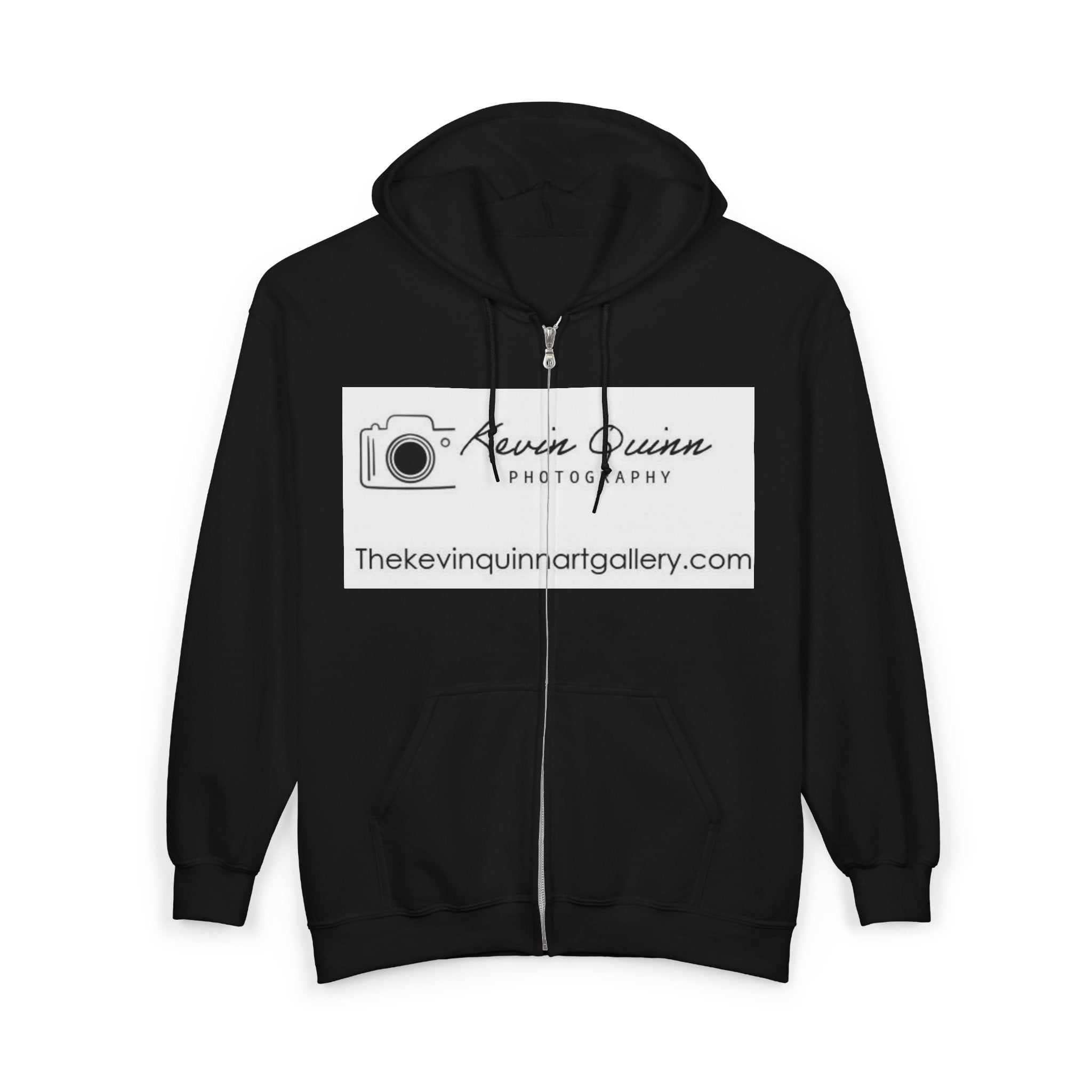 Kevin Quinn Photography Logo Zip Hoodie — 'Kevin Quinn Photography' Branded Full-Zip Sweatshirt