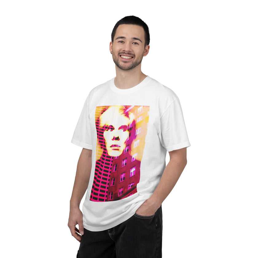 Building With Andy By Kevin Quinn -Pop Architecture Modern Urban Portrait T-Shirt