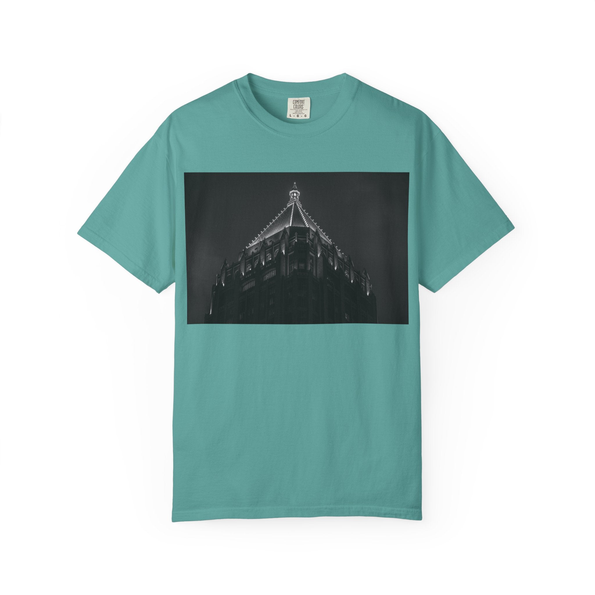 Requiem By Kevin Quinn   -Architectural Nightscape T-Shirt — Gothic Building Photo Tee