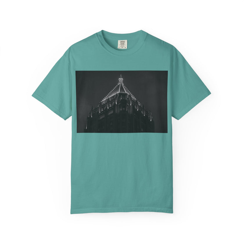 Requiem By Kevin Quinn   -Architectural Nightscape T-Shirt — Gothic Building Photo Tee