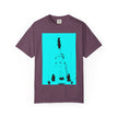 Glamour Boy By Kevin Quinn T-Shirt — Abstract Pop Art Architecture Neon Philly City Monument Graphic with QR Code Back