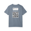 Ava's Search Engine By Kevin Quinn -Abstract Glitch Art T-Shirt with QR Code Back — Techy Urban Graphic Tee