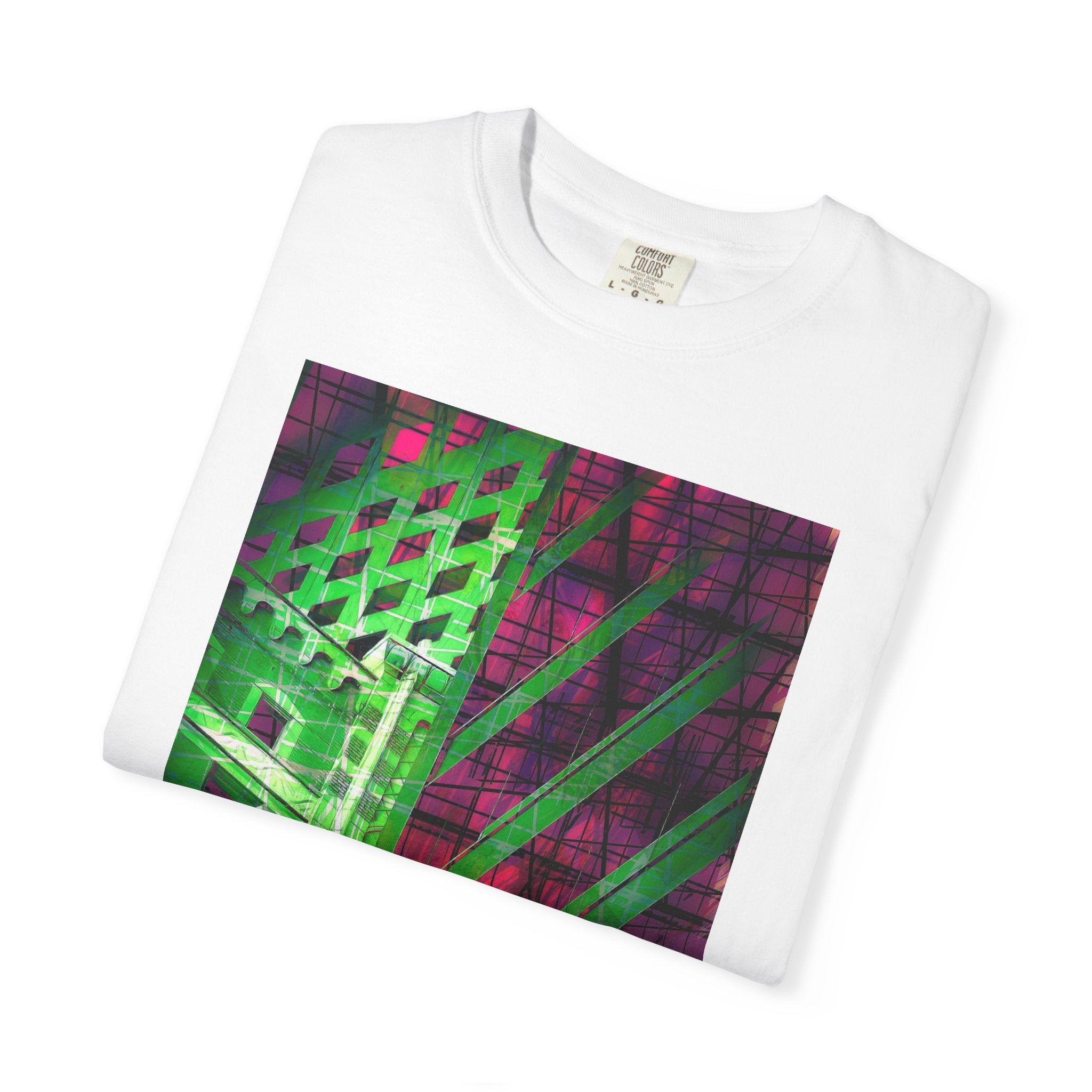 The Fifth Floor Fantasy By Kevin Quinn  -Neon Urban Modern Abstract Architecture Graphic Tee