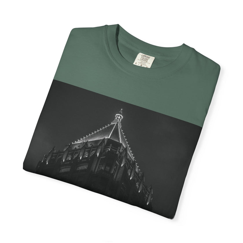 Requiem By Kevin Quinn   -Architectural Nightscape T-Shirt — Gothic Building Photo Tee
