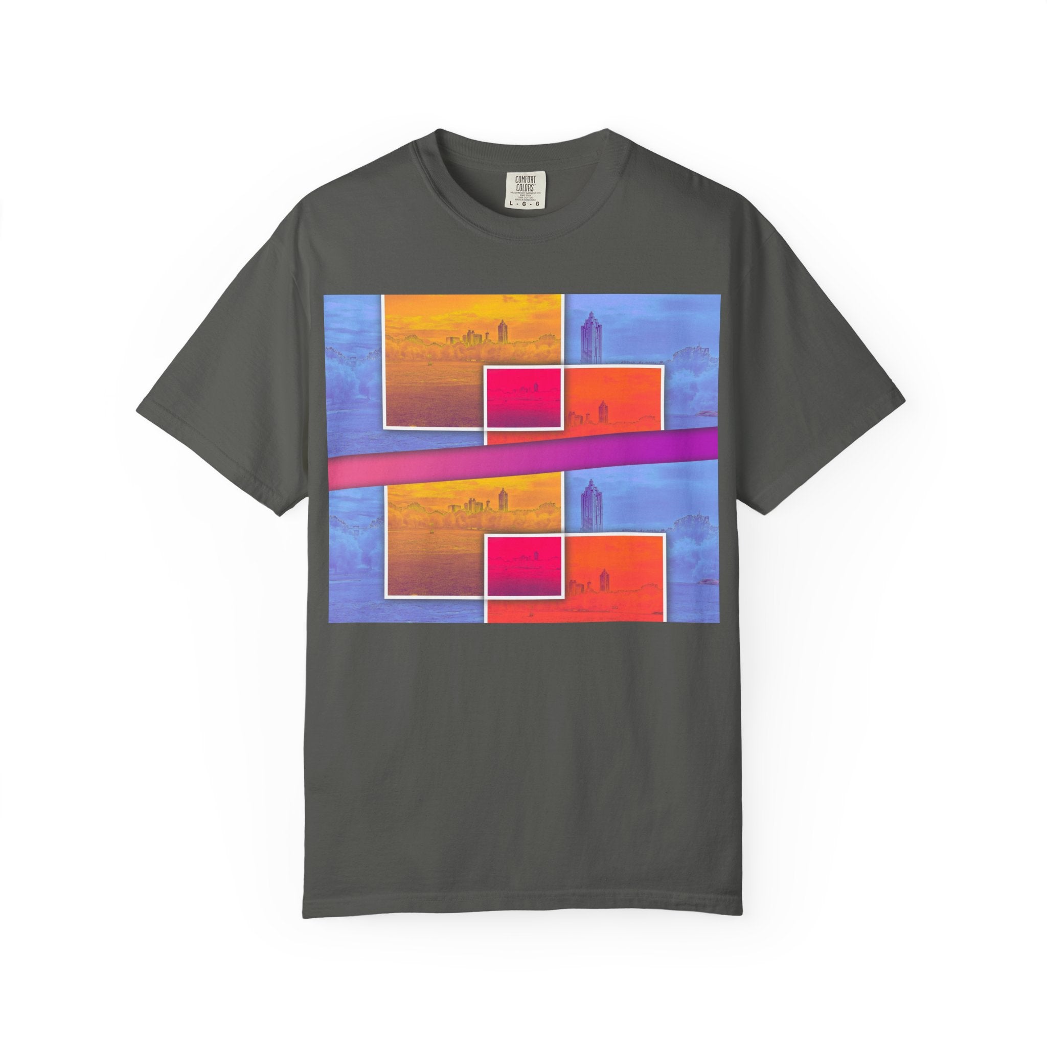 Picnic In The Park With You By Kevin Quinn -Abstract Sunset Blocks Urban Architecture Atlanta T-Shirt