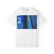 I Think of Her Often By Kevin Quinn -Abstract Urban Architecture Blue Skyscraper with Girl T-Shirt
