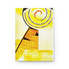 Lemmonheads and Lollipops By Kevin Quinn - Abstract Yellow Spiral Hardcover Journal — Modern Geometric Notebook