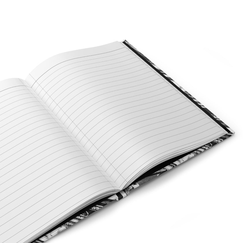 Stand By Me By Kevin Quinn - Architectural Black & White Hardcover Journal — Urban Skyline Notebook