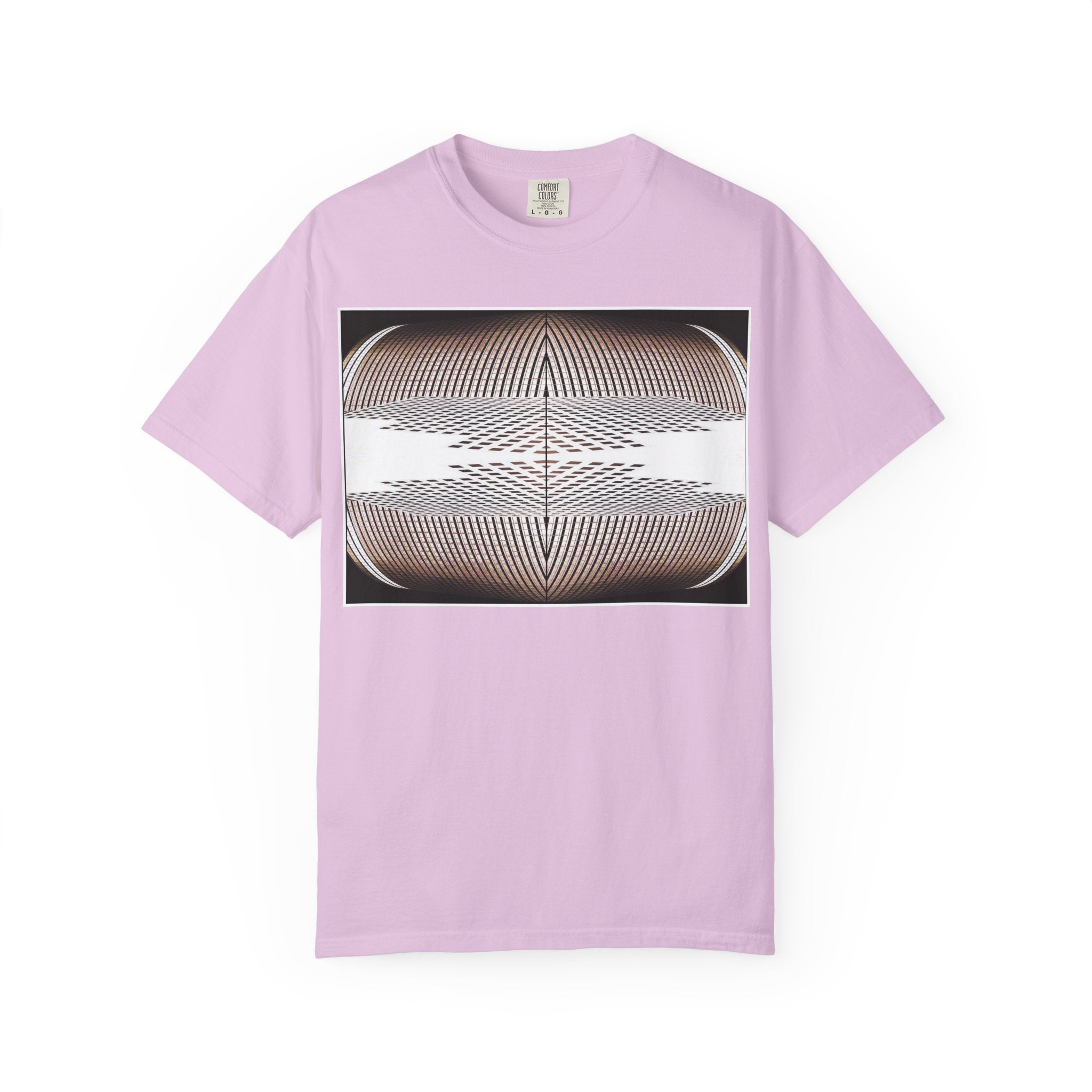 Thought Machine By Kevin Quinn -Optical Waveform Graphic T‑Shirt — Geometric Illusion Art Tee