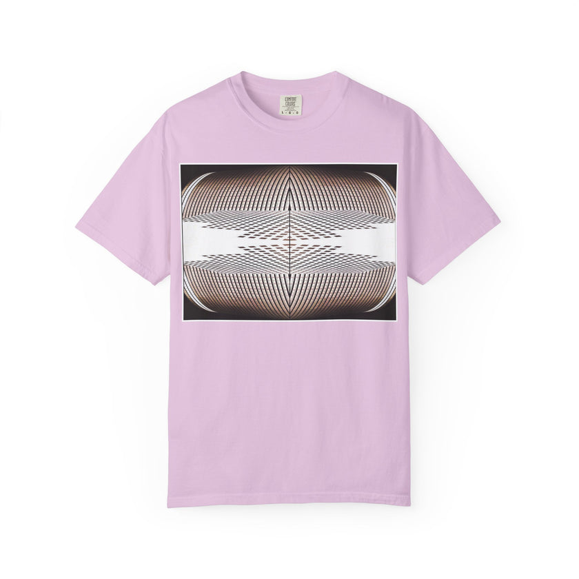 Thought Machine By Kevin Quinn -Optical Waveform Graphic T‑Shirt — Geometric Illusion Art Tee
