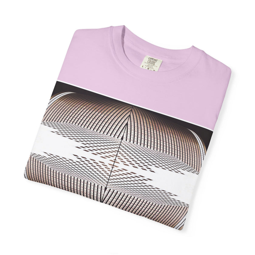 Thought Machine By Kevin Quinn -Optical Waveform Graphic T‑Shirt — Geometric Illusion Art Tee