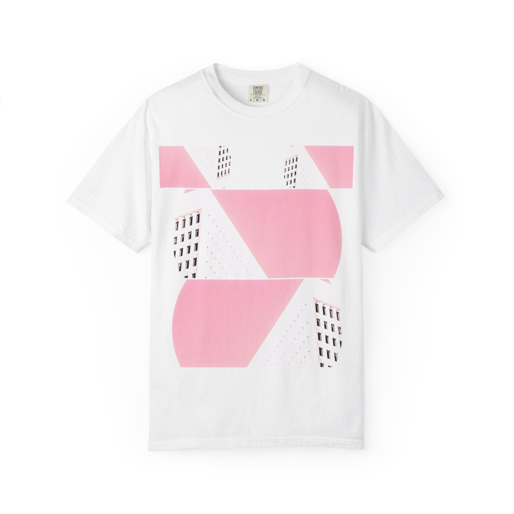 Pretty In Pink By Kevin Quinn -Urban Modern Abstract Architecture Graphic T-Shirt