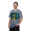 Walking With Van Gogh By Kevin Quinn-Urban Modern Architecture City Window Photo Tee — Nighttime Urban Architecture T-Shirt