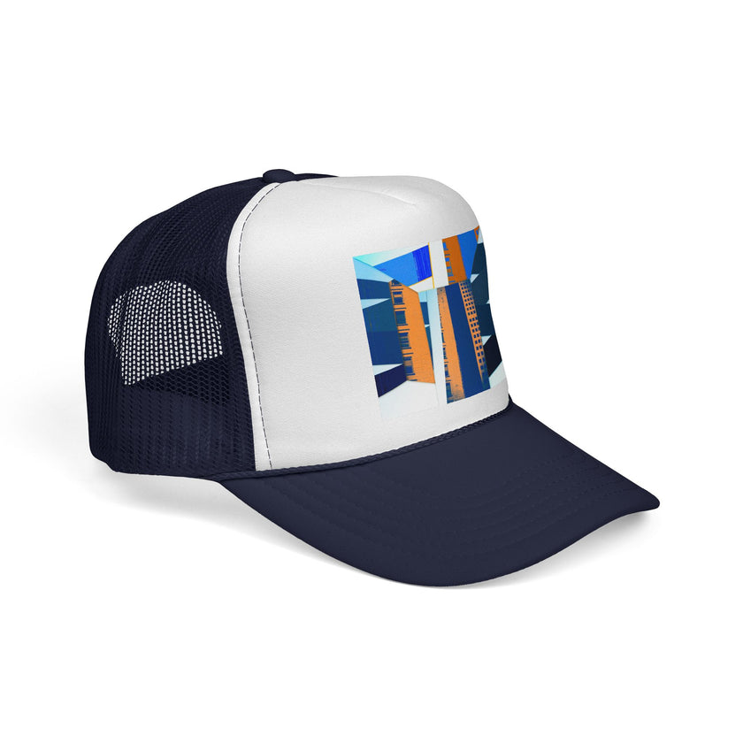 Custom Abstract Cityscape Trucker Cap - 