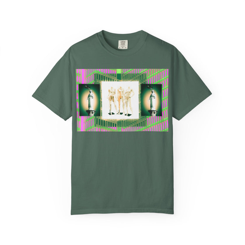 The Past Love Fashion Show By Kevin Quinn -Modern Abstract Architecture T-Shirt — Retro Neon Vintage Graphic Tee