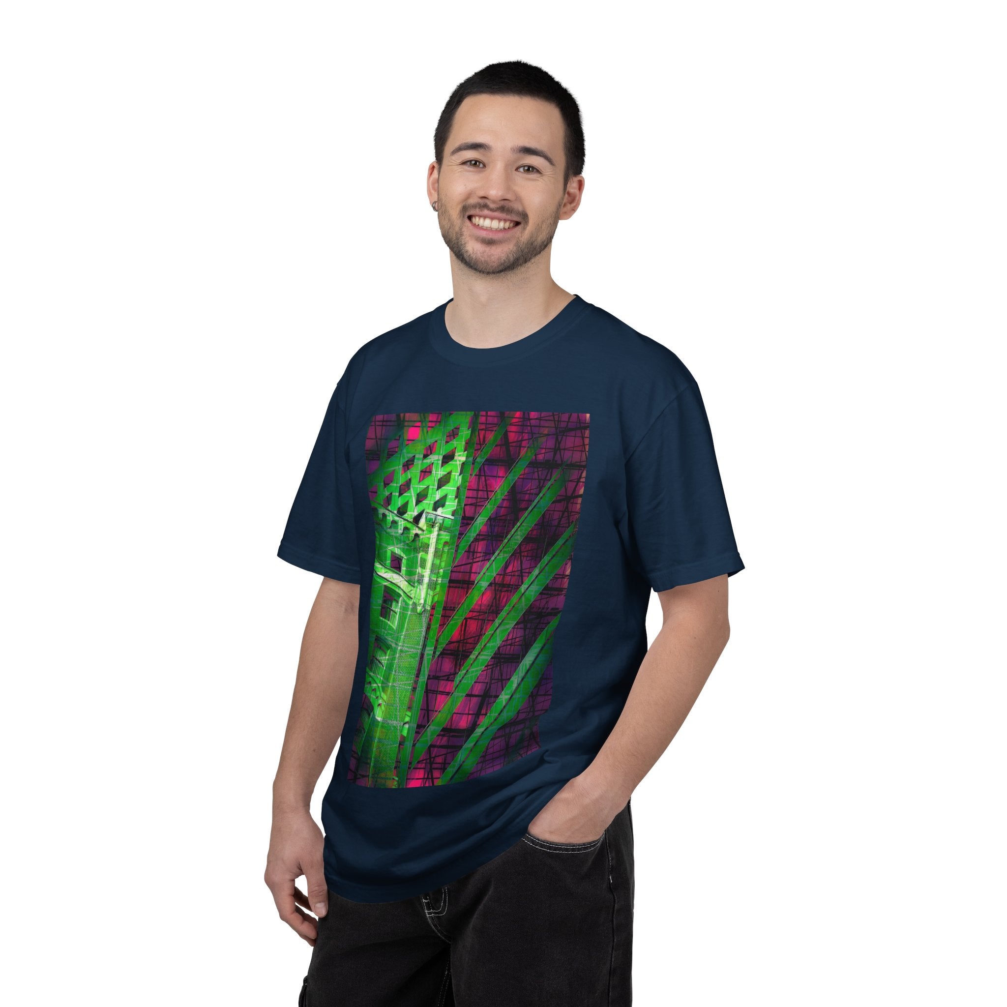 The Fifth Floor Fantasy By Kevin Quinn  -Neon Urban Modern Abstract Architecture Graphic Tee