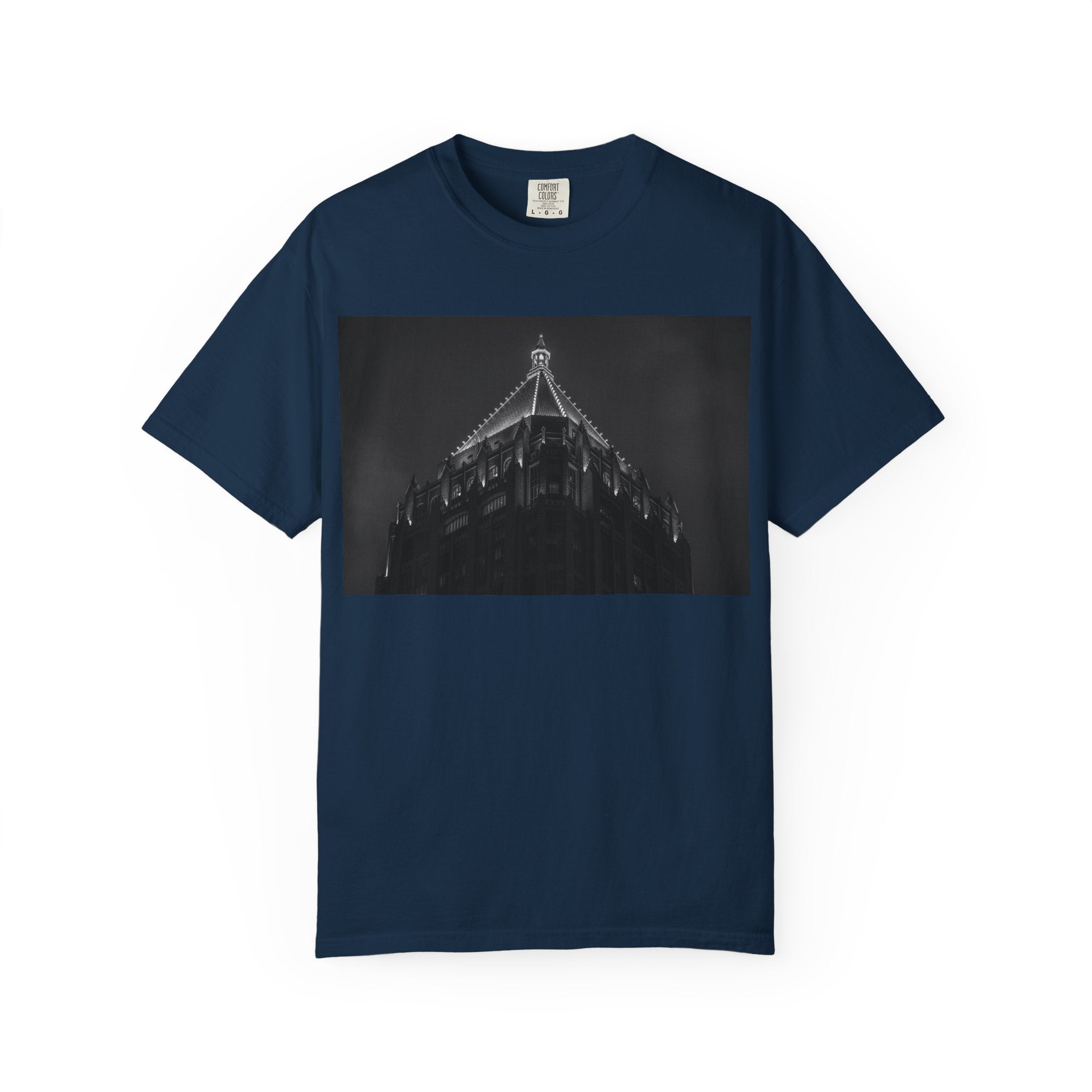 Requiem By Kevin Quinn   -Architectural Nightscape T-Shirt — Gothic Building Photo Tee
