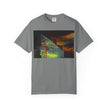 Night Light By Kevin Quinn -Modern Abstract Architectural Nightscape T-Shirt — Glass Building Sunset Photo Tee