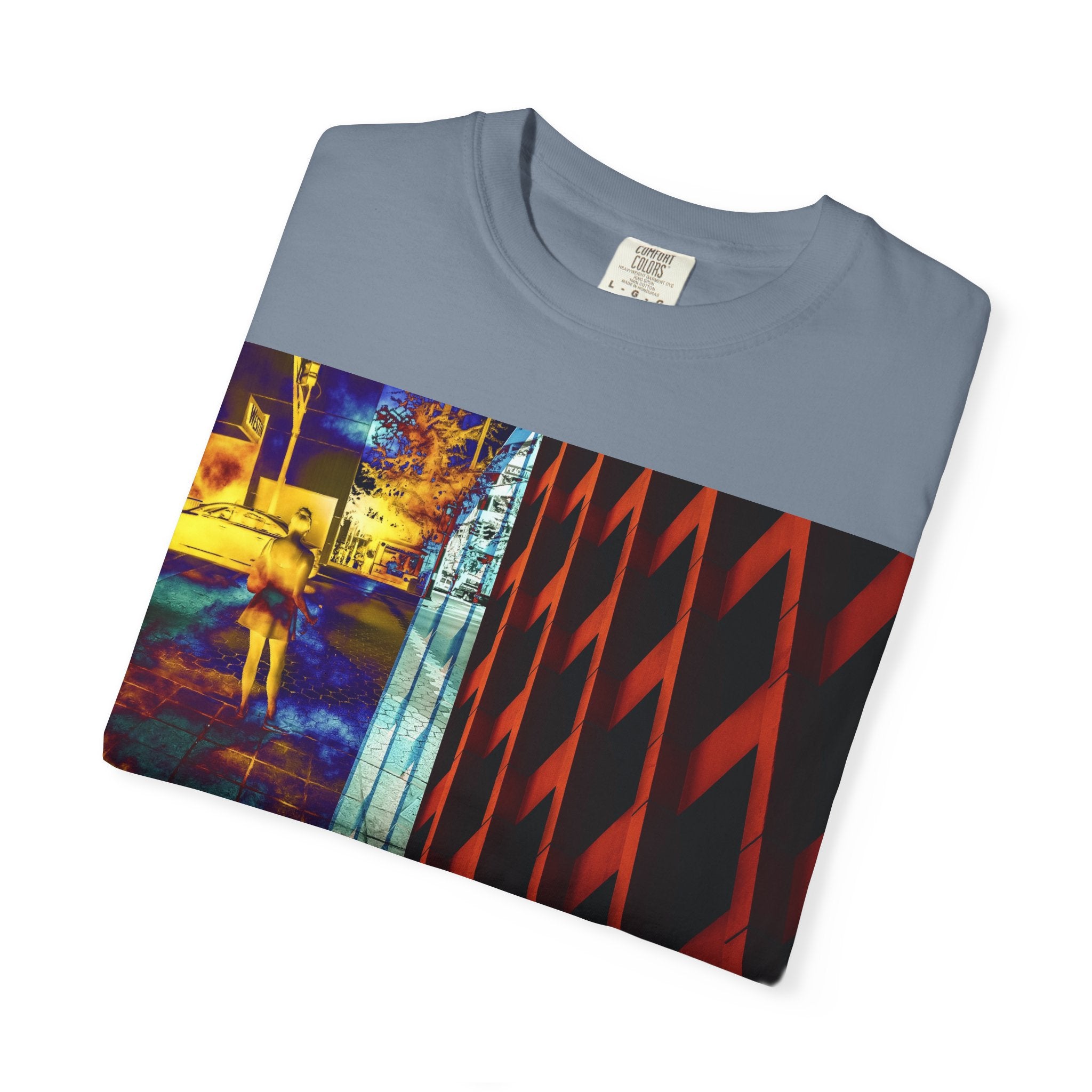 It Never Leaves You By Kevin Quinn -Urban Abstract Architecture Street Photography —Night Cityscape Graphic T-Shirt