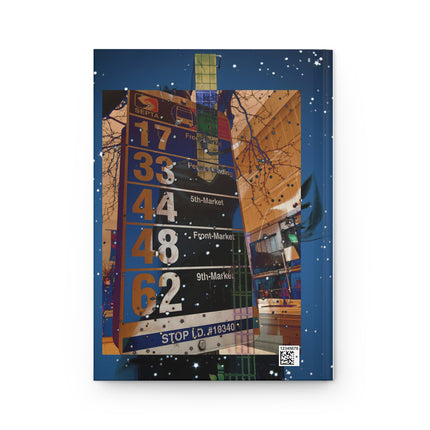 City Transit Photo Hardcover Journal - Finding Your Way Home By Kevin Quinn — Urban Bus Stop Collage Notebook