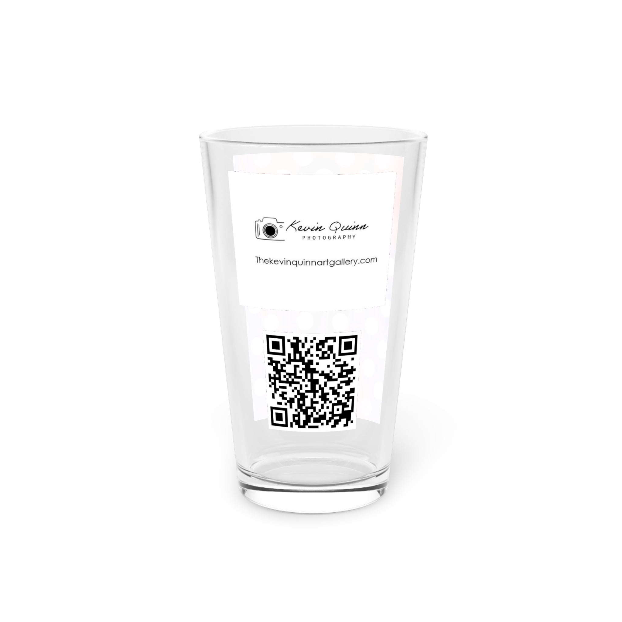 Abstract Art Beer Pint Glass – 16oz Craft Beer Glass – “Atlanta Nights” by Kevin Quinn