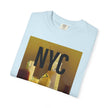 A New York Minute By Kevin Quinn -Urban Modern Abstract Architecture Cityscape Tee with Bold NYC Text