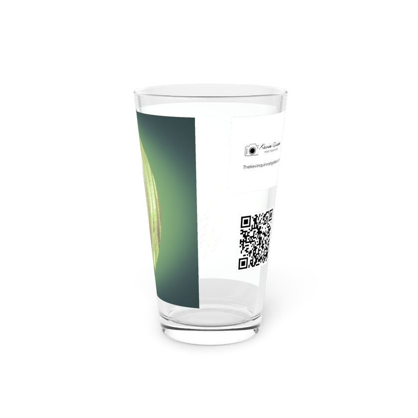 Abstract Art Beer Pint Glass – 16oz Craft Beer Glass – “My Friend The Professor” by Kevin Quinn