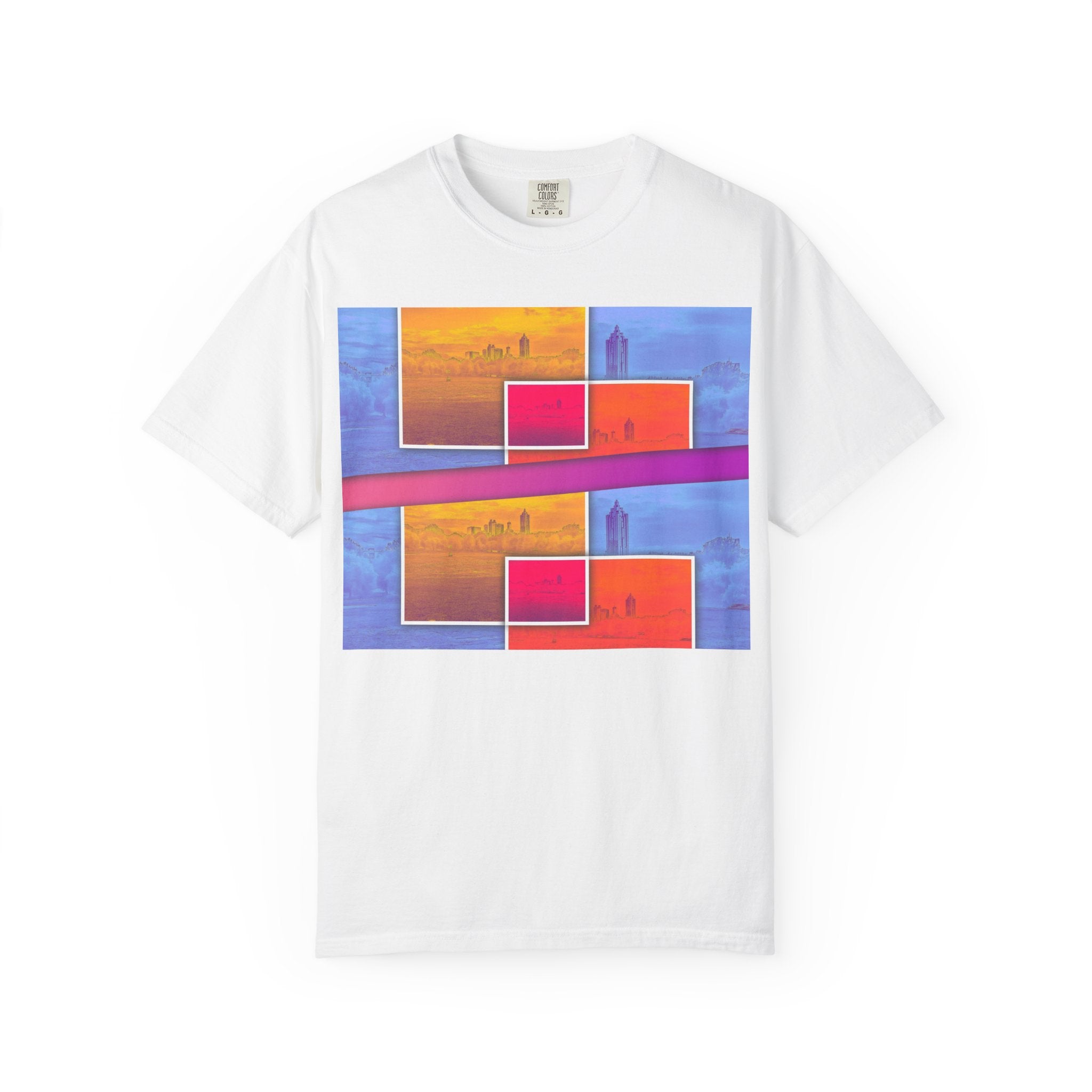 Picnic In The Park With You By Kevin Quinn -Abstract Sunset Blocks Urban Architecture Atlanta T-Shirt
