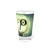 Abstract Art Beer Pint Glass – 16oz Craft Beer Glass – “My Friend The Professor” by Kevin Quinn