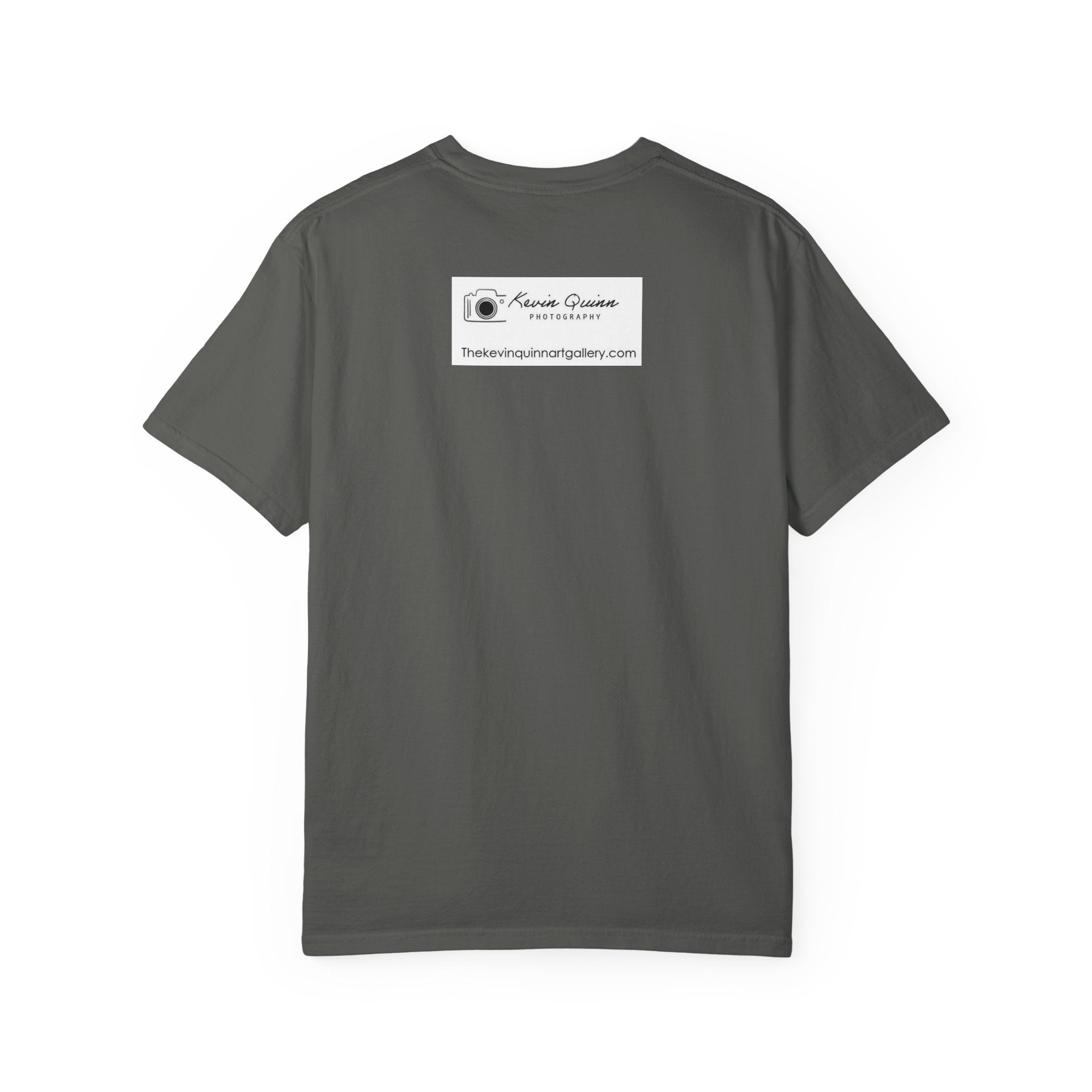 Mr. O  By Kevin Quinn   -Skull Ghost Graphic T-Shirt — Neon Blue Haunted Vibe- Modern Urban Pop Architecture