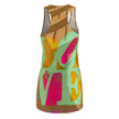 Strike A Pose By Kevin Quinn-Modern Pop Philly Art Racerback Dress — Vibrant All-Over-Print Women's Summer Dress