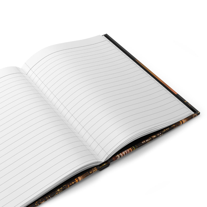 Release By Kevin Quinn - Atlanta City Nightscape Hardcover Journal — Moody Skyscraper Skyline Notebook