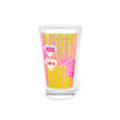 Abstract Art Beer Pint Glass – 16oz Craft Beer Glass – “Candy Hearts” by Kevin Quinn