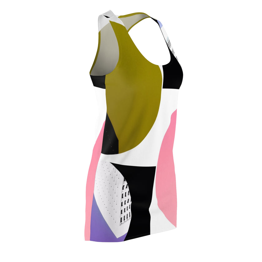 You Always Look So Beautiful By Kevin Quinn -Abstract Architecture Pop Color Block Racerback Dress
