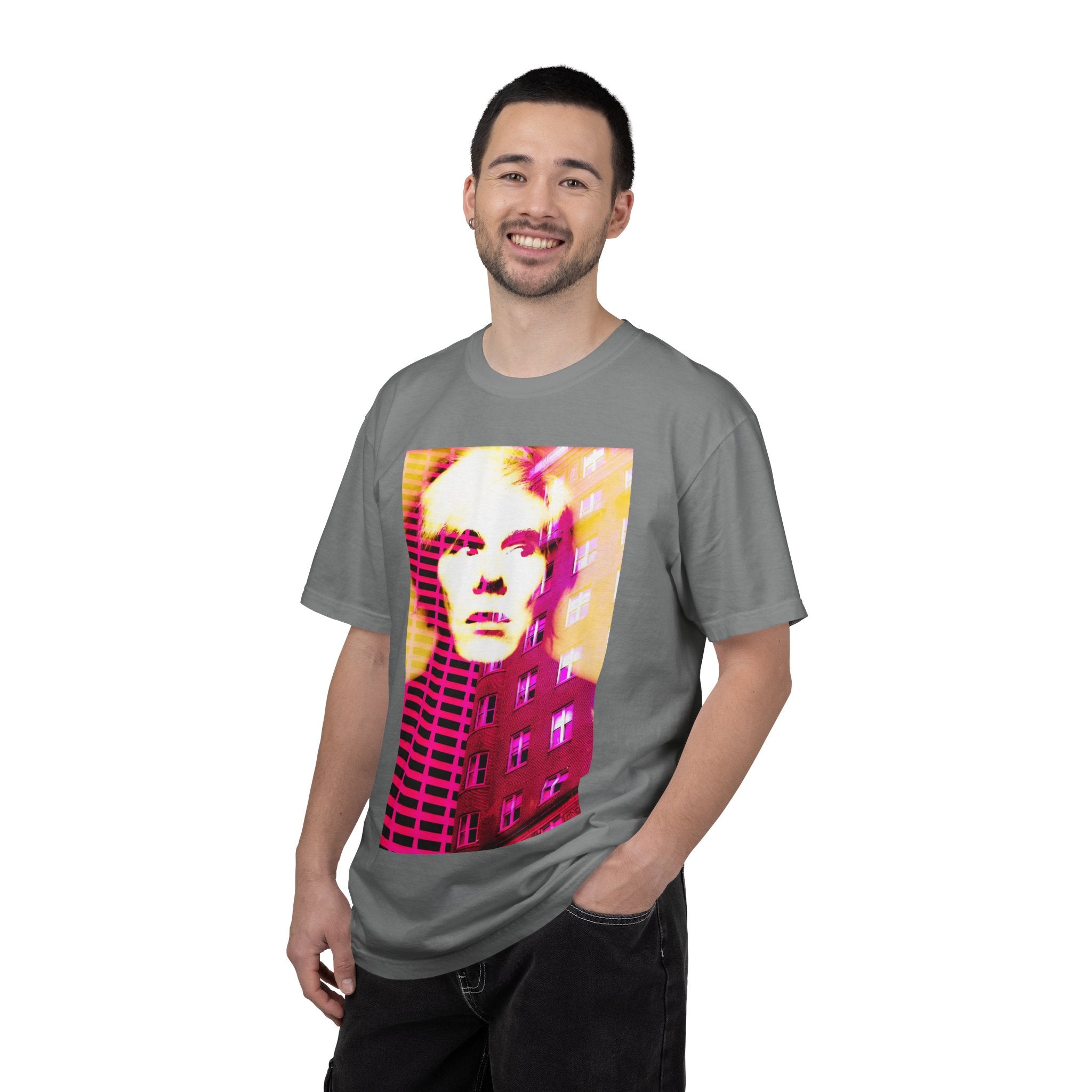Building With Andy By Kevin Quinn -Pop Architecture Modern Urban Portrait T-Shirt