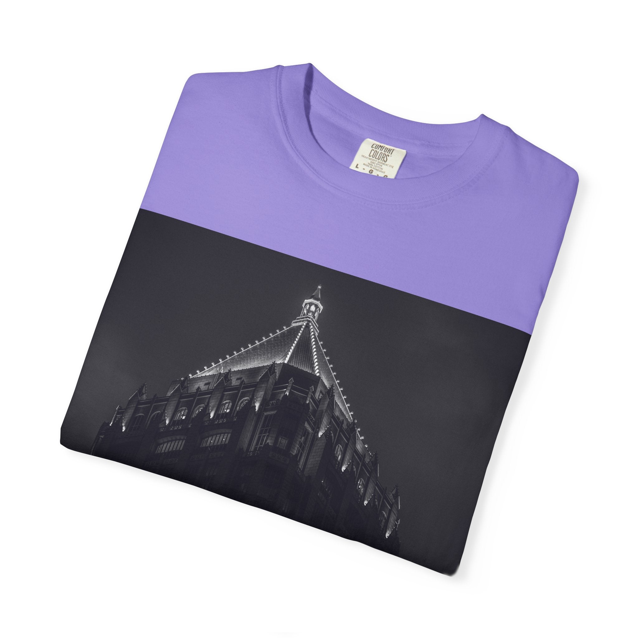 Requiem By Kevin Quinn   -Architectural Nightscape T-Shirt — Gothic Building Photo Tee
