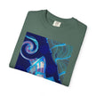 Tiny Dancer By Kevin Quinn   -Urban Modern Abstract Architecture Graphic Tee— Blue Surreal Building Art