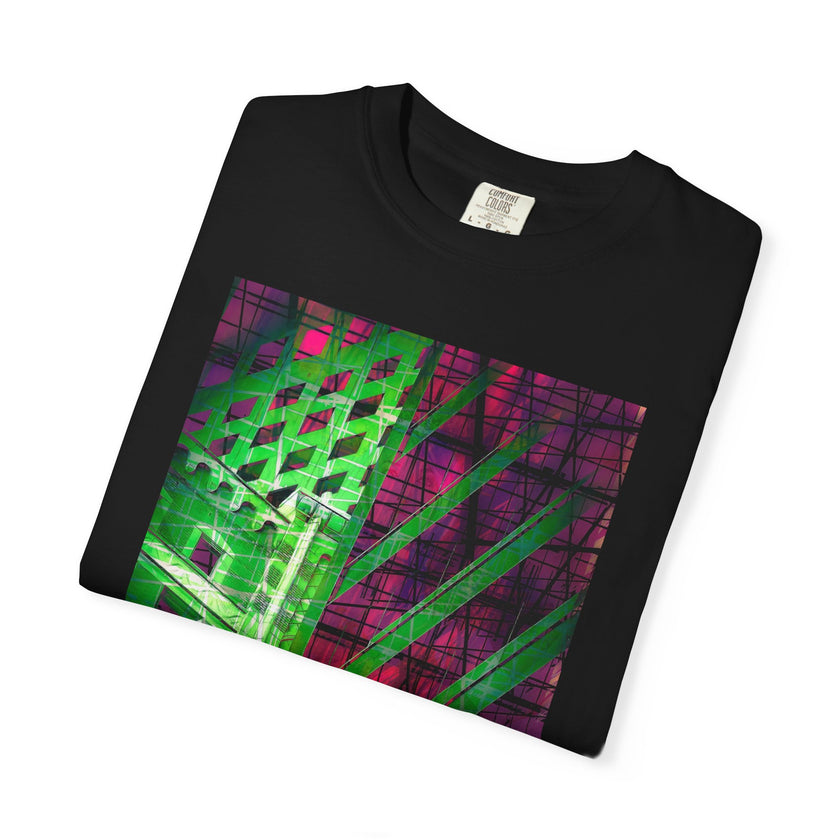 The Fifth Floor Fantasy By Kevin Quinn  -Neon Urban Modern Abstract Architecture Graphic Tee