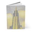 Making My Dream Brighter By Kevin Quinn - City Skyline Hardcover Journal — Golden Glass Skyscraper Notebook for Urban Journaling