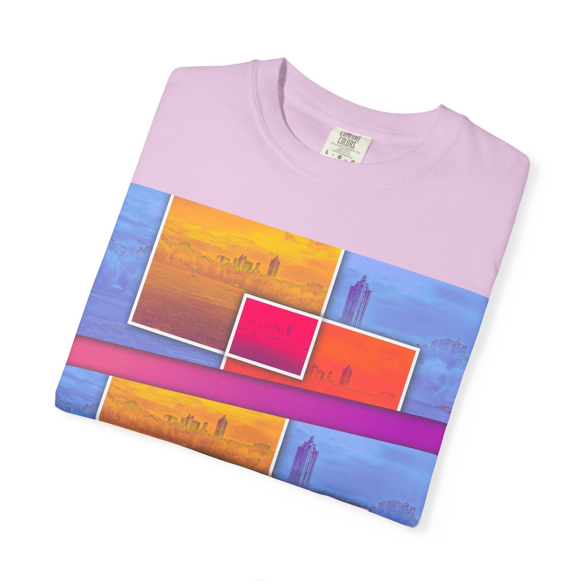 Picnic In The Park With You By Kevin Quinn -Abstract Sunset Blocks Urban Architecture Atlanta T-Shirt