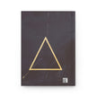 Triangle In The Sky By Kevin Quinn - Gold Triangle Hardcover Journal — Minimalist Geometric Notebook