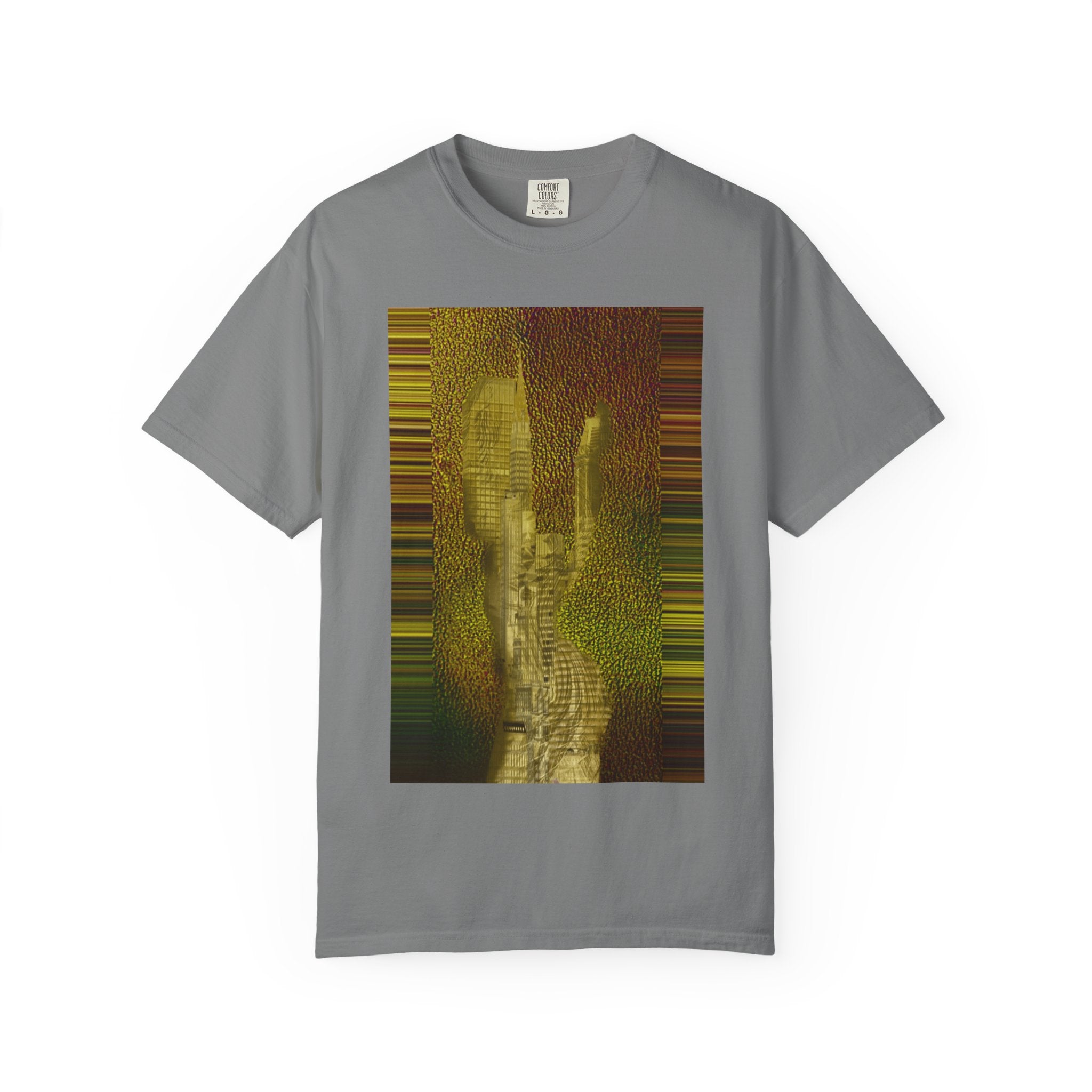 Ava's Search Engine By Kevin Quinn -Abstract Glitch Art T-Shirt with QR Code Back — Techy Urban Graphic Tee